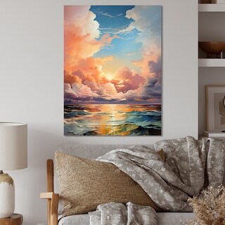 Designart "Clouds Skys Canvas IV" Landscape & Nature Metal Wall Art ...